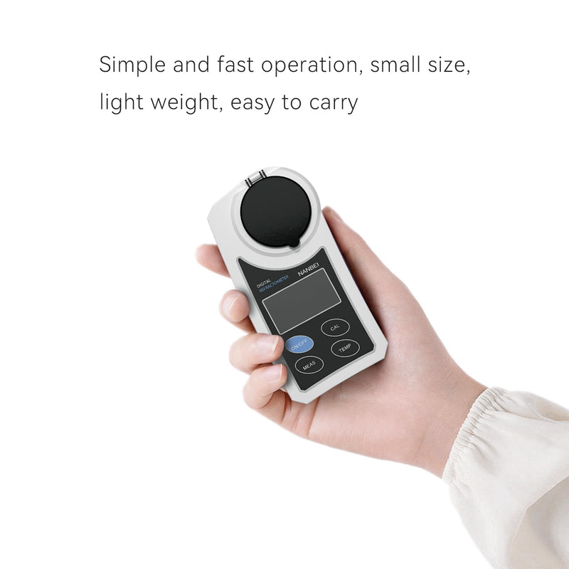 [Australia - AusPower] - 0-55% Digital brix Refractometer with ATC, Portable Refractometer,±0.5 Precision,Refractive Index/Sugar Content Operation Mode Conversion,High Sensitivity,Zero Correction 