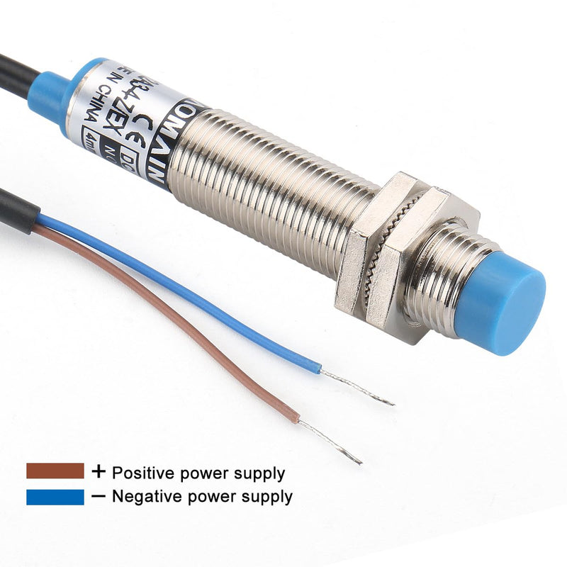 [Australia - AusPower] - Baomain 4mm Cylindrical Inductive Proximity Switch, DC 10-30V 200mA NO 2-Wire,M12 Sensor Switch LJ12A3-4-Z/EX 
