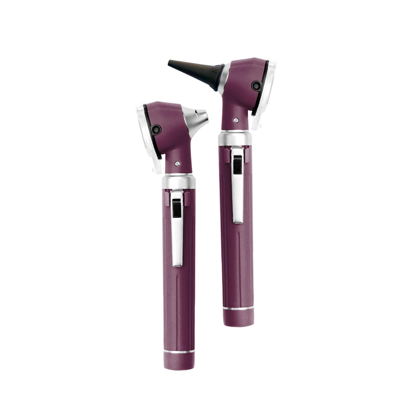 [Australia - AusPower] - Otoscope with Light, Fibre Optic Ear Scope for Kids & Adults, 3X Zoom Magnifying Glass, LED Ear Infection Checker with 10 Disposable Specula, Nylon Case, 6 Colors Medical Grade(Maroon Color) Burgundy/Maroon 