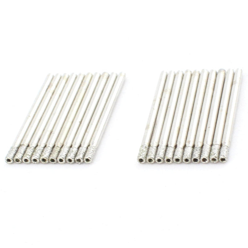 [Australia - AusPower] - JINGLING 2.5mm 3/32" inch Diamond Small Drill Bit Hole Saw Masonry Tools for Glass Tile Stone Pack of 20Pcs 2.5mm(3/32 inch) 