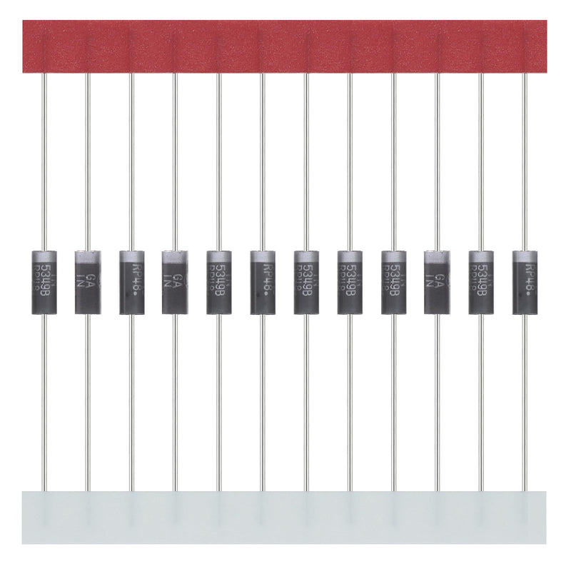 [Australia - AusPower] - 35 PCS 1N5349B 5W 12V Zener Diode 5349 5Watt 12Volt Power Diodes Automotive One Way Dioden DO-201AD Package 