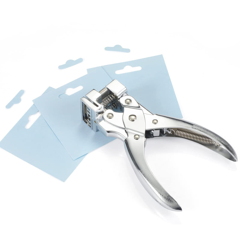 T Slot Shape Hole Punch Steel Handheld Hanger Airplane Butterfly T-Hook Clamp Pliers Cutter ID Punching Plastic Cardboard Badge Label for DIY Handmade Crafts Utensils Big T Hole Punch