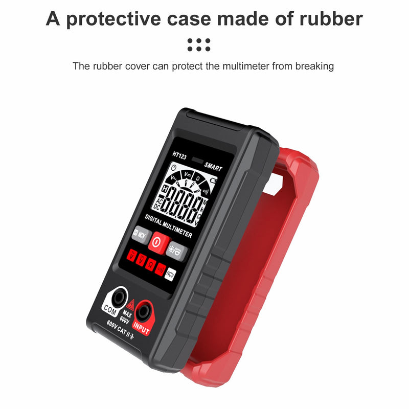 [Australia - AusPower] - HT Automatic Digital Multimeter, 2000 Counts Smart Digital Multimeter Non Contact Volt DC Amp Meter Tester Digital Voltmeter for Ac/Dc Voltage Electric Meter Tester Tool (Red) 