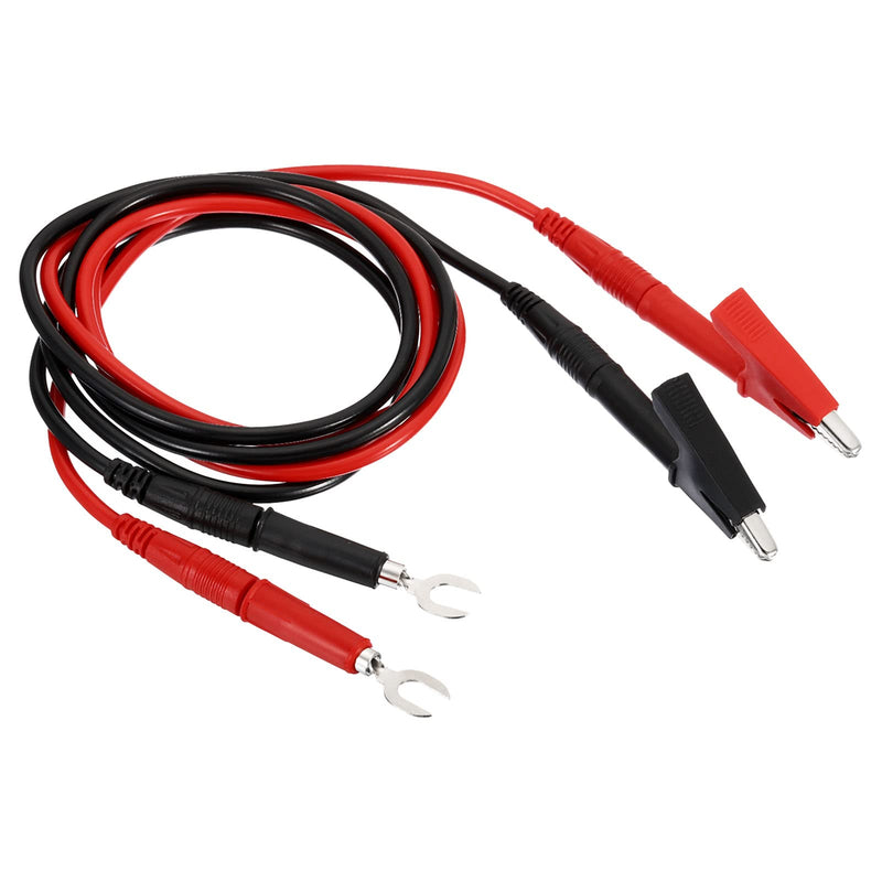 [Australia - AusPower] - PATIKIL 4mm Banana Plug to Banana Plug Test Leads Set, 1000V/15A Flexible Wire with Alligator Clip Fork for Multi-Meter, Electrical Test Jumper, Red Black 
