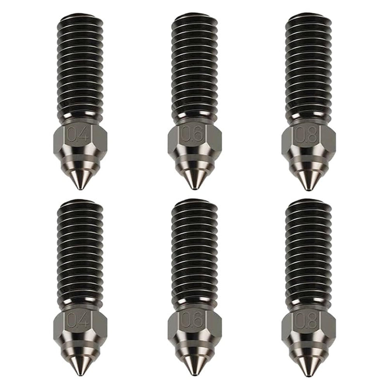 [Australia - AusPower] - 3D Printer Extruder Hotend Nozzle Kit - Included 2pcs 0.4mm + 2pcs 0.6mm + 2pcs 0.8mm Hardened Steel Nozzles, High Temperature and Wear Resistant for Creality K1/K1 Max/Ender 3 V3 KE For K1/K1 Max/Ender 3 V3 SE 
