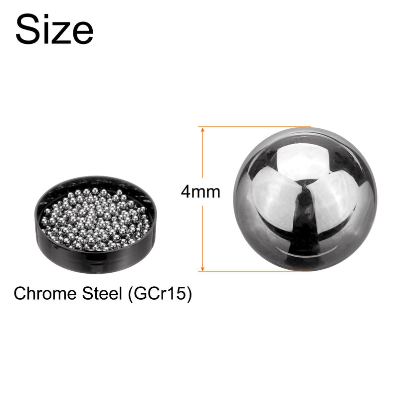 [Australia - AusPower] - Uxcell 500pcs 4mm Chrome Steel Precision Balls, Mini Solid Bearing Balls, G100 500 