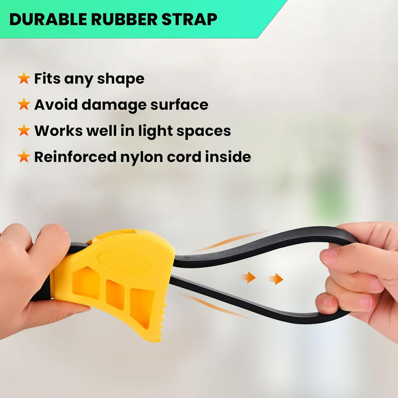 [Australia - AusPower] - Toolwiz Rubber Strap Wrench Upgrade-2pcs Set 24 IN and 19.7 IN Length Adjustable Oil Filter Strap Wrench, Reinforced Rubber Pipe Wrench, Jar Opener for Mechanics Plumbers DIY Yellow 