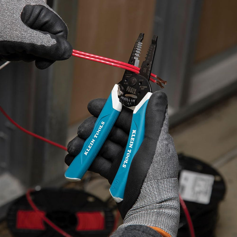 [Australia - AusPower] - Klein Tools K11095 Klein-Kurve Wire Stripper and Cutter, for 8-18 AWG Solid and 10-20 AWG Stranded Wire 