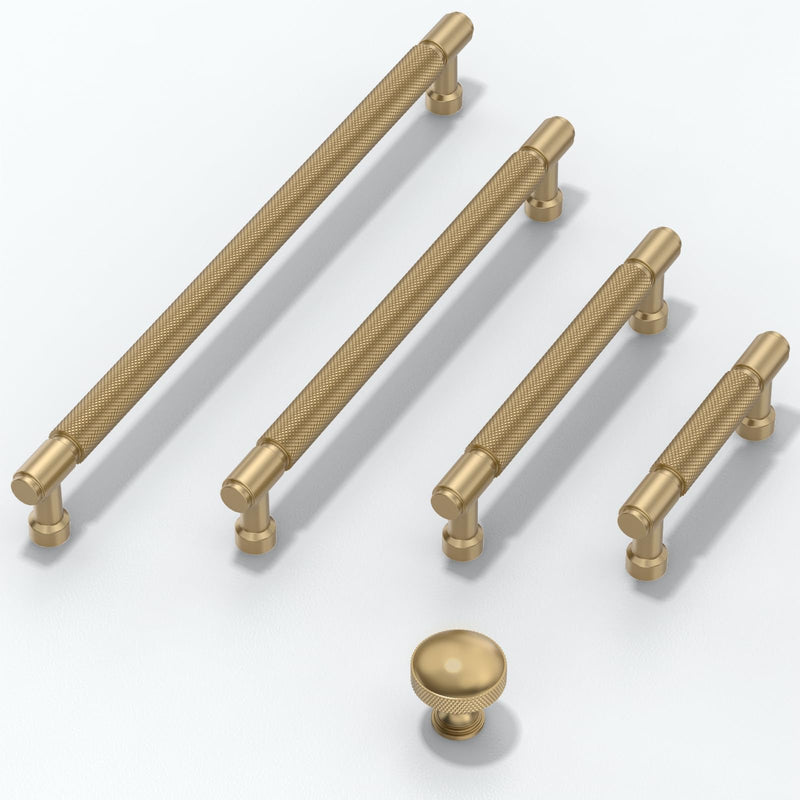 5 Pack Champagne Bronze Cabinet Pulls 5 Inch(128mm) Kitchen Cabinet Handles Cabinet Hardware for Drawer Pulls 5" Hole Center