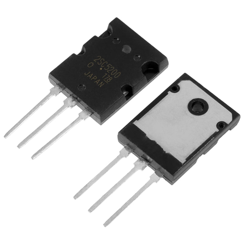 [Australia - AusPower] - Eujgoov Pack of 10 Black High Power Matched, 2SC5200 Transistor 1943 Audio Transistor Power Amplifier Transistor 2SA1943+2SC5200 