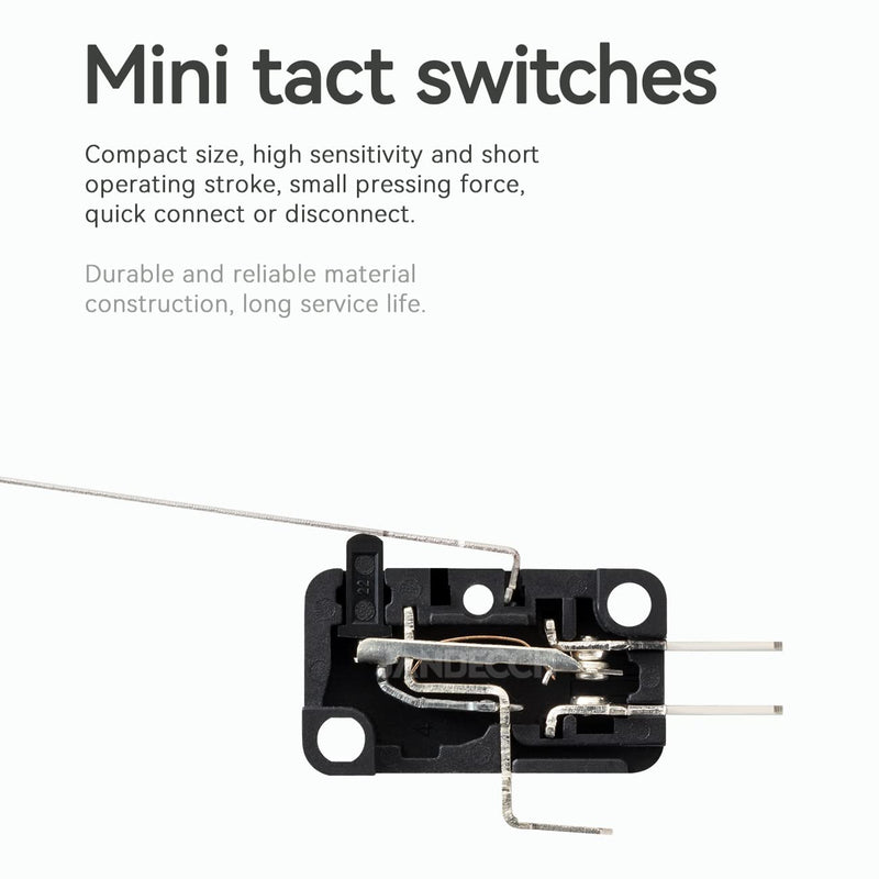 [Australia - AusPower] - 10Pcs Lead Limit Switch Long Straight Hinge Lever, SPDT 1NO 1NC Snap Action Micro Switch V-153-1C25 