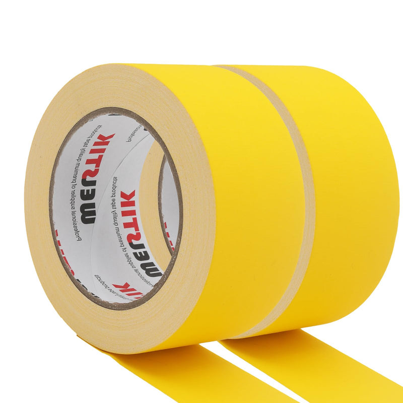 WELSTIK 2 Pack Gaffer Tape Yellow,2" X 33 Yards-10% Longer-Heavy Duty Gaffer Floor Tape Matte Finish for Film Schools, Box-Sealing,Non-Reflective Easy to rip 2"X 33 Yards