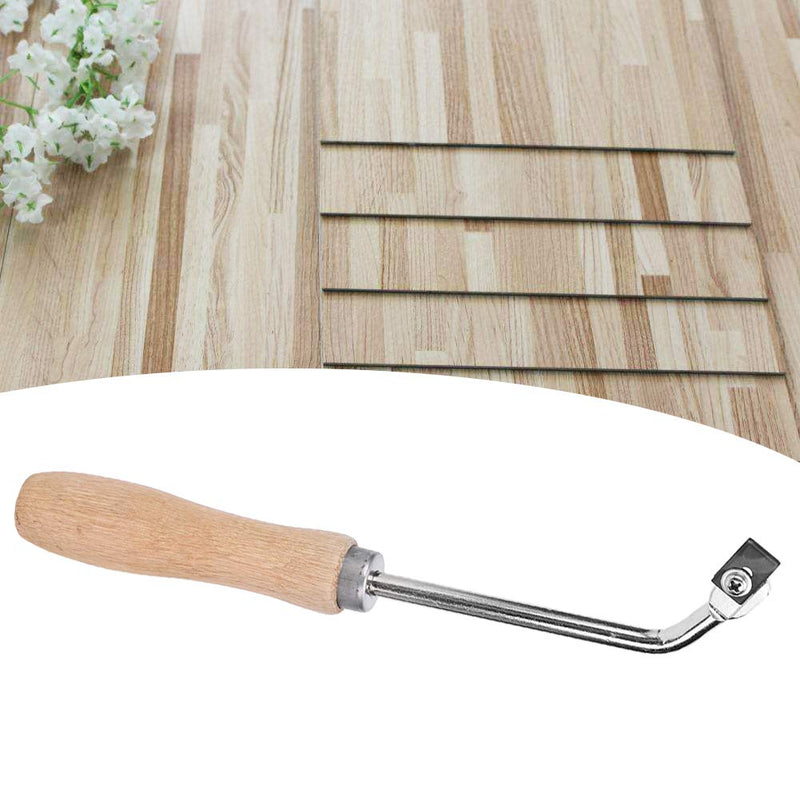 [Australia - AusPower] - PVC Floor Groover Tool with Beech Wood Handle, Floor Welding Slot Knife Groover, 9.6 inch Length, 3 Spare Blades 