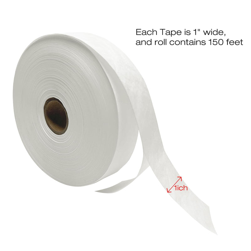 Lineco Pressure Sensitive Polyethylene Tyvek Tape, 1" x 150 ft, White, 1 Roll Average LIN-804-0150