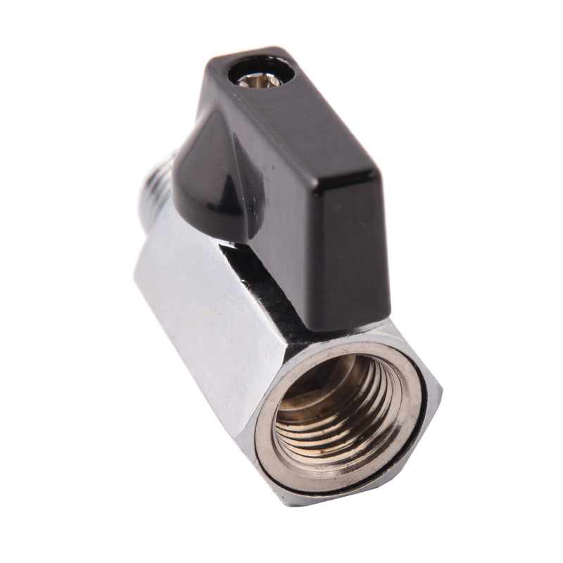 [Australia - AusPower] - 3/8" Brass Mini Ball Valve NPT Female x Male Shut-Off Valve (Pack of 2) 3/8 Inch NPT 