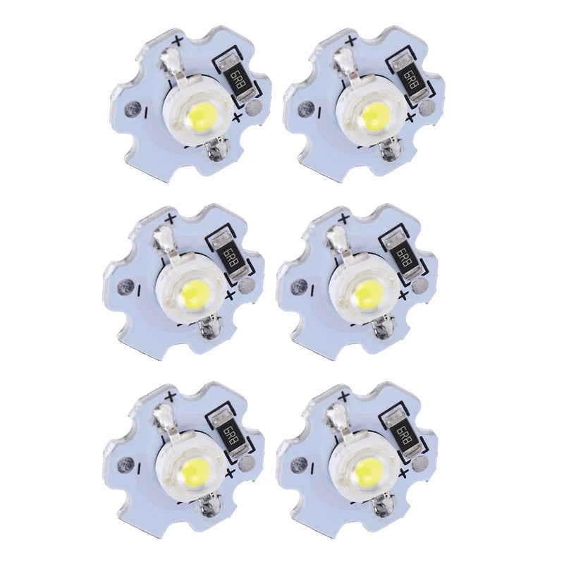 Hilitand Pack of 25 LED Chips LED Lamp Beads DIY Lighting Fixture High Power 5V 200 LM 1W (Pure White 6000-6500K) Pure White 6000-6500k