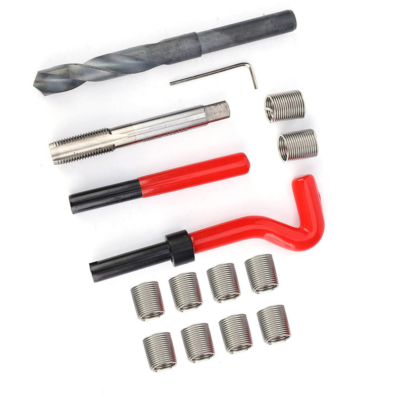 [Australia - AusPower] - 15Pcs Helicoil Thread Repair Kit, M14x1.5 Helicoil, Insert Sleeves Helicoil Kit Stainless Steel Heli Coil High Hardness Thread Repair Kits for Screw Repair 1Set 