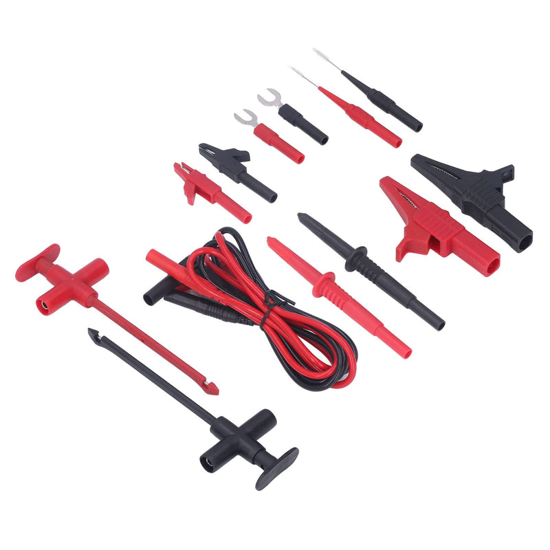 [Australia - AusPower] - Multimeter Test Leads Kit, Brass PVC PA Clip Test Clip Probe Banana Plug Testing Cable 