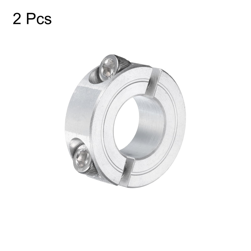 [Australia - AusPower] - uxcell 2Pcs Double Split Clamp-On Shaft Collar for 3/4" Shaft, Two-Piece Clamping Collar 1-1/2" OD, 1/2" Thickness, Aluminum Alloy Set Screw Split Collar Clamp 