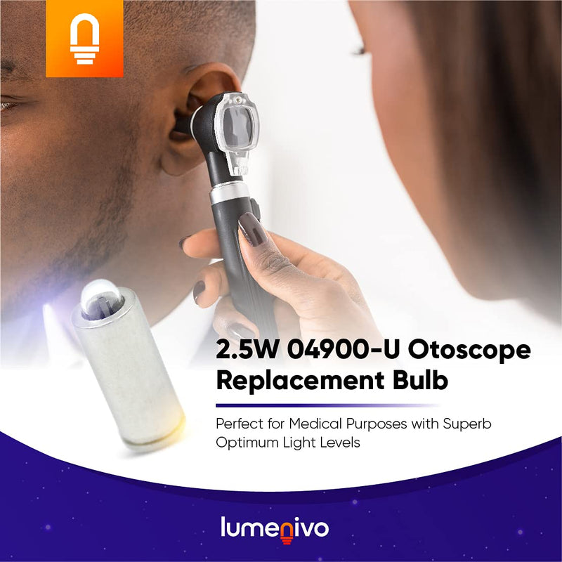 [Australia - AusPower] - lumenivo 2.5W 3.5V Replacement Bulb 04900-U for Welch Allyn Otoscope Set 11620, 11630, 11720, 11730, and 11735 - Otoscope Replacement Bulb for Welch Allyn - 1 Bulb 