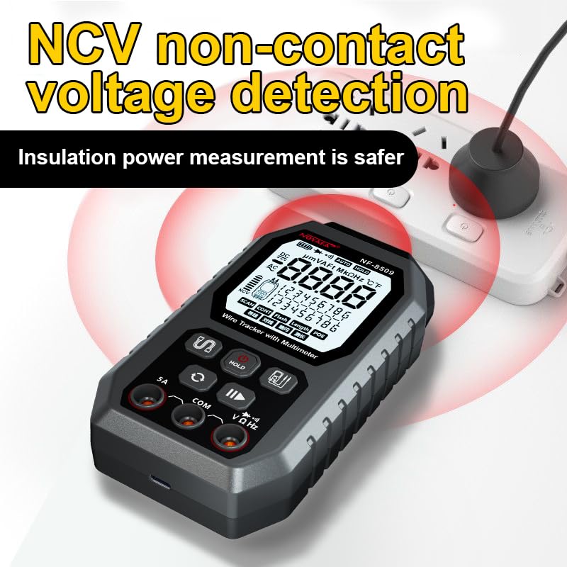 [Australia - AusPower] - NOYAFA Network Cable Tester with Multimeter, RJ45 CAT5/6 Ethernet Cable Tester, POE, Anti-Jamming TDR, Cable Toner NF-8509 