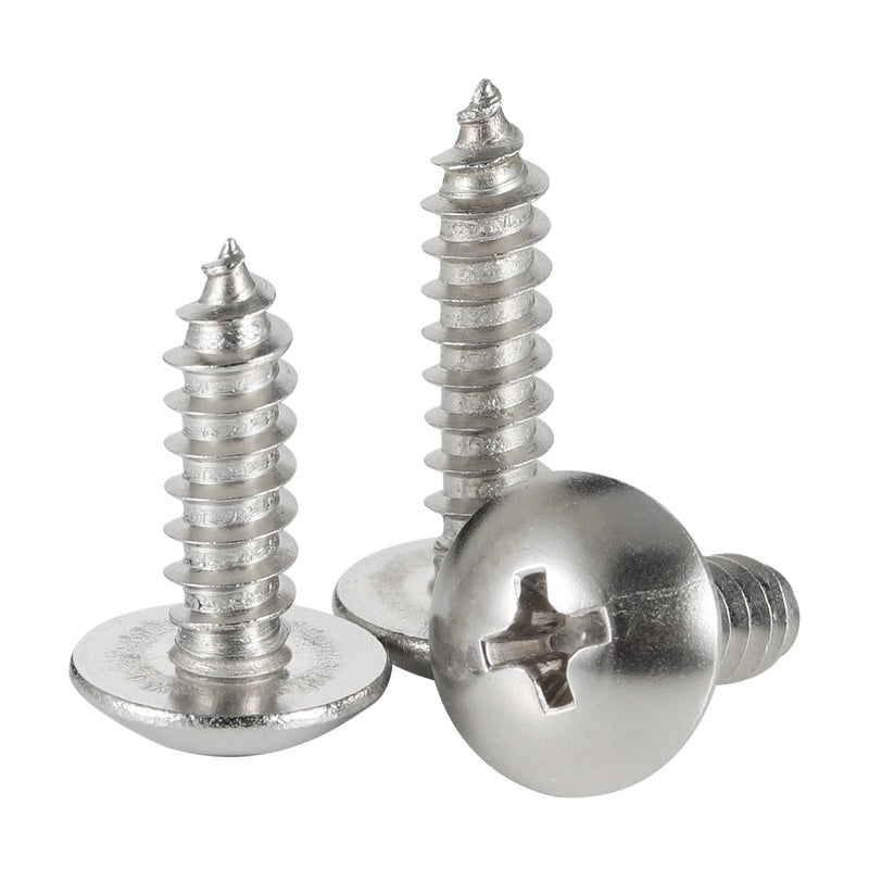 [Australia - AusPower] - #10 x 3/4" Truss Head Sheet Metal Screws Wood Screws, 304 Stainless Steel 18-8, Self Tapping, 100 PCS #10 x 3/4" 