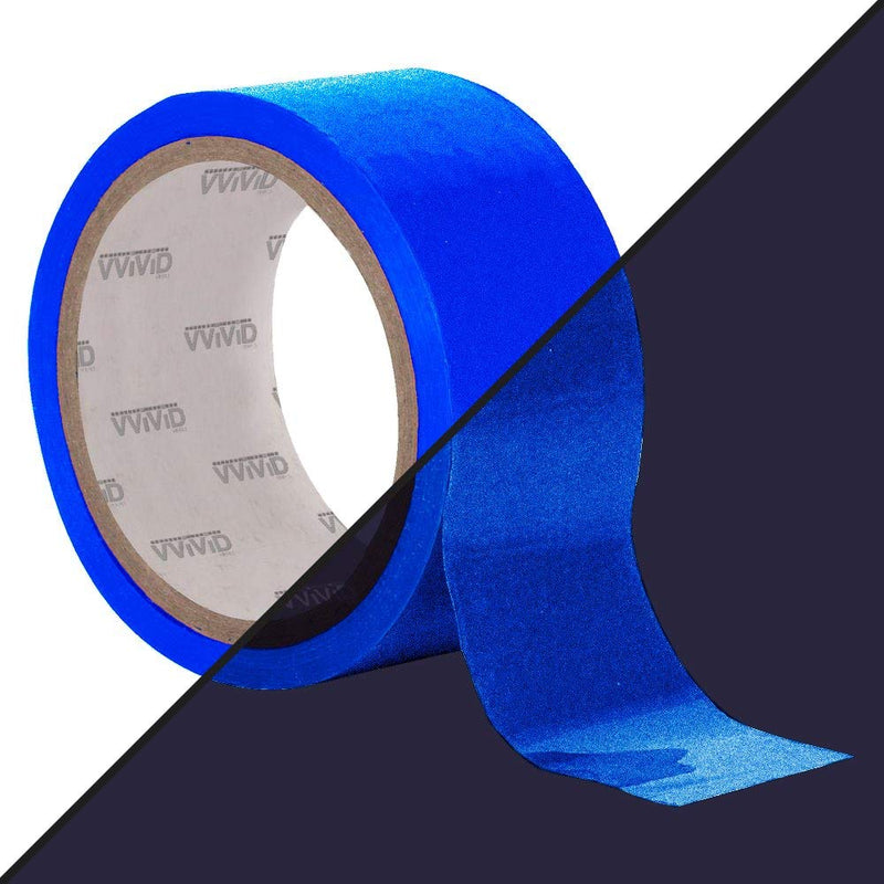 VViViD DECO65 Reflective Blue Permanent Adhesive Craft Vinyl Tape Roll (2" x 25ft) 2" x 25ft