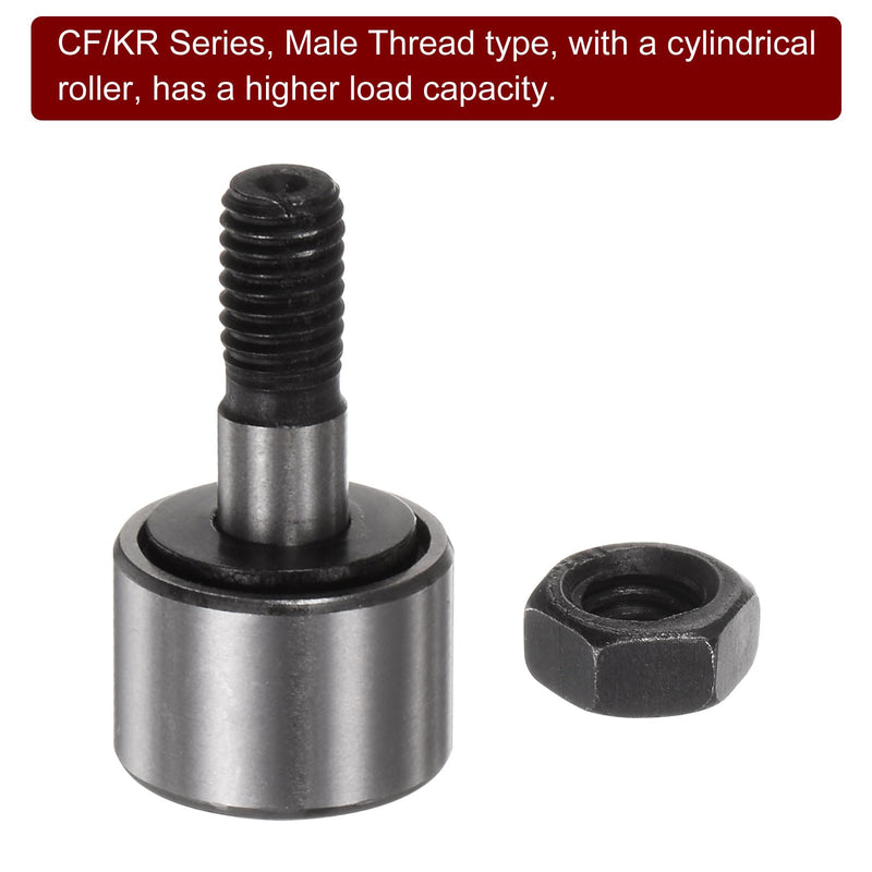 [Australia - AusPower] - HARFINGTON 4pcs CF5 Cam Follower KR13 Needle Roller Bearing M5x0.8mm Male Thread 13mm Roller Diameter Stud Type 8mm Roller Width Miniature Track Roller Bearings CF5/KR13 4 