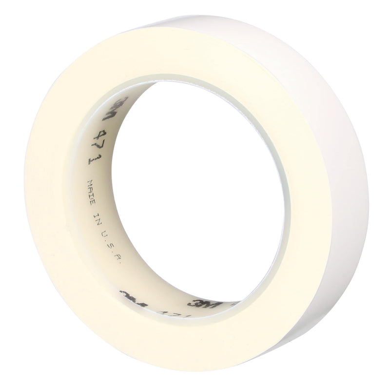 3M Vinyl Tape 471, 1 in x 36 yd, White, 1 Roll, White Floor Tape, Paint Alternative for Floor Marking, Social Distancing, Color Coding, Safety Marking