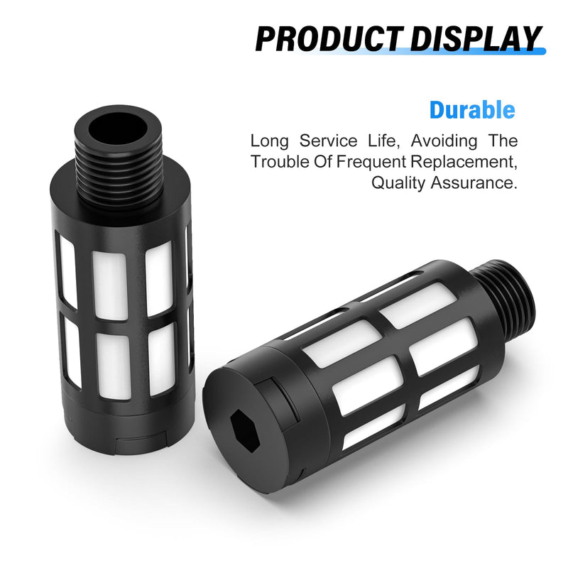 [Australia - AusPower] - TAILONZ PNEUMATIC 1/4" BSP Plastic Silencer Solenoid Valve Element Air Compressor Exhaust Muffler Fitting (Pack of 5) 