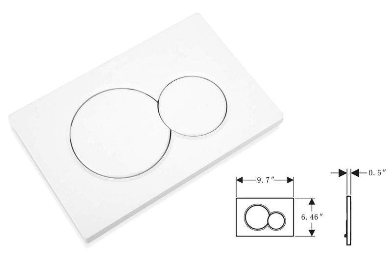 Dual-Flush Actuator Plate for Concealed Cisterns Alpine White Compatible With 115.770.11.5 Sigma01 Wall Mount Toilets Series