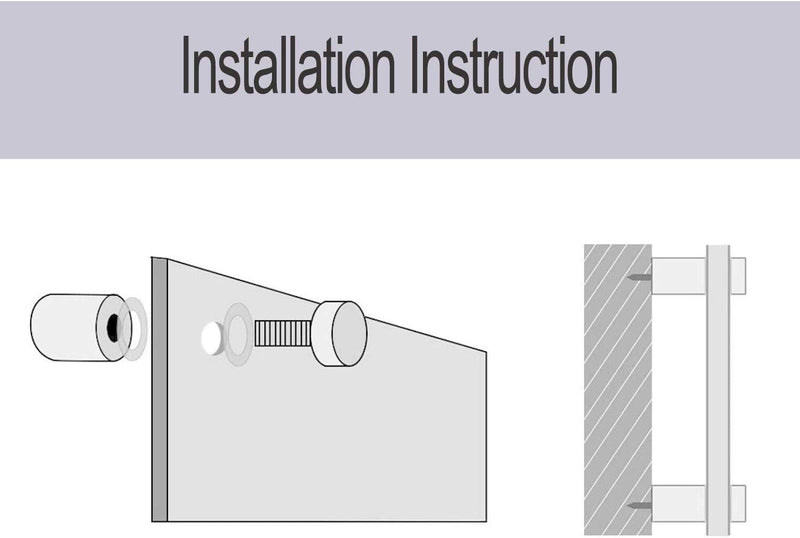 [Australia - AusPower] - Standoff Screws for Wall Mount Acrylic Picture Frame Hardware 1/2" x 1" Aluminum Silver Finish Nails for Acrylic Glass Sign Holder 8 Pcs 