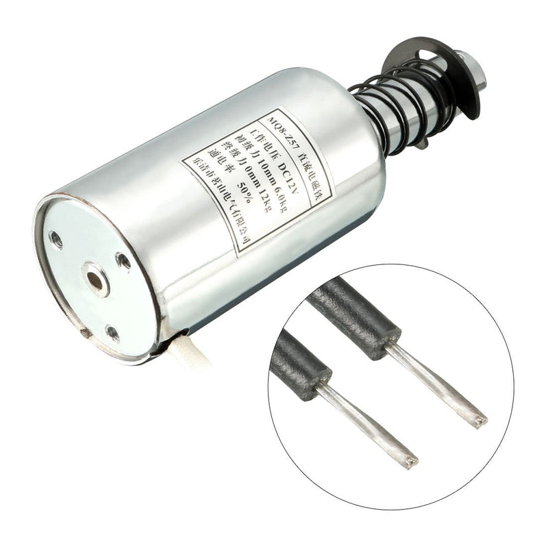 [Australia - AusPower] - uxcell DC 12V 60-120N Force 10mm Pull Type,Tubular Solenoid Electromagnet,Linear Motion,MQ8-Z57 