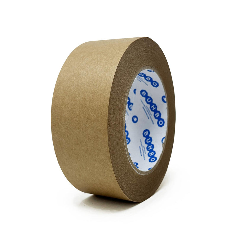 Buhbo Brown Kraft Paper Packing Tape, Heavy Duty Moving Tape for Box & Carton Shipping, Sealing, Masking Craft Tape, 2 inch x 55 Yards (2 Roll Pack)
