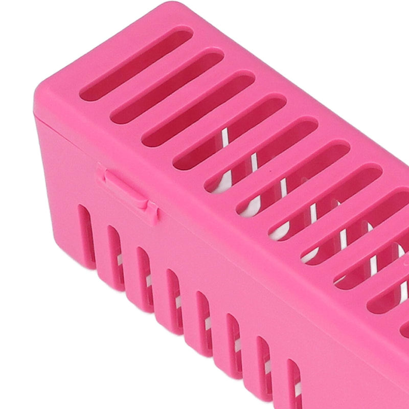 [Australia - AusPower] - Plastic Dental Autoclave Container, Dental Instrument Autoclave Box, Plastic Dental Box, Instrument Cleaning Container (pink) 