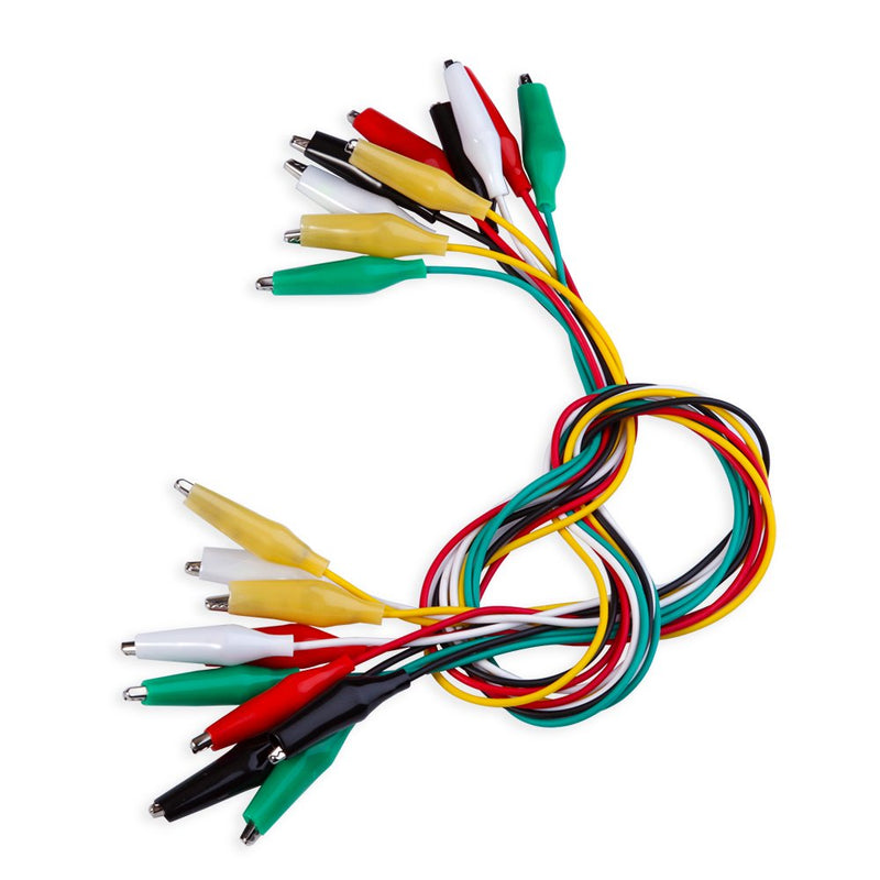 [Australia - AusPower] - ELEGOO 30 Crocodile Clips with Cable Test Lead Set with Grab Clips 50 cm 28AWG 