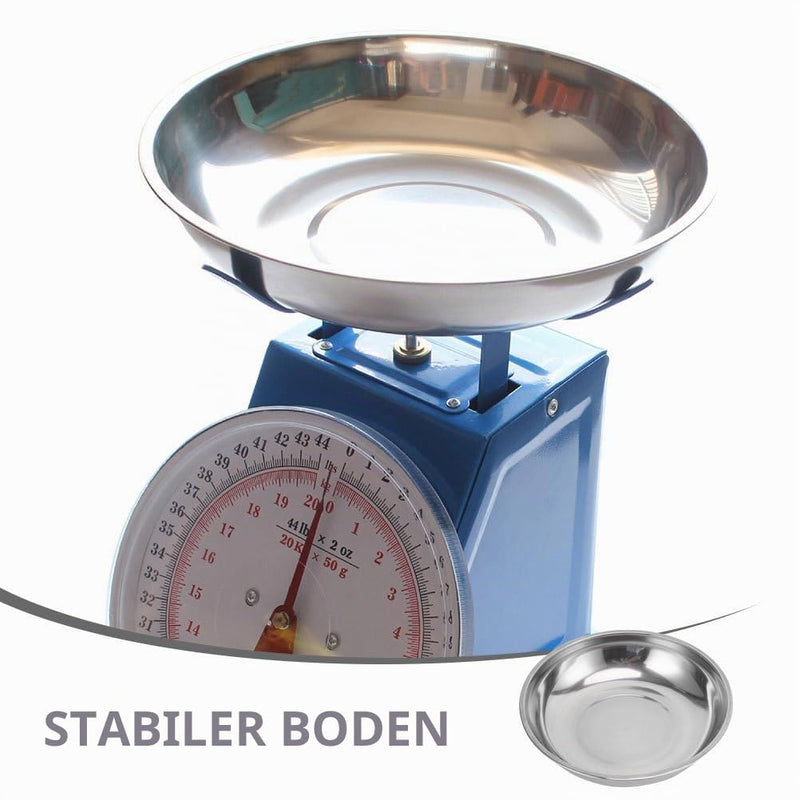 jojofuny Stainless Steel Scale Tray 25 cm: Replacement Bowl for Digital Kitchen Scales, High-Quality Weighing Bowl for Laboratory, Catering and Household, Dishwasher-Safe Metal Bowl for Precise Weighing 1