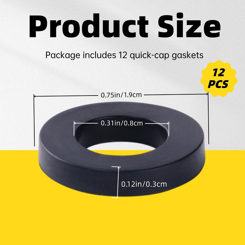 [Australia - AusPower] - CP19438-EPR Quick Cap Seat Gasket,12Pcs, Compatible with TeeJet Nebulizer Quick Cap, Rubber Sprayer Nozzle Washer 12 