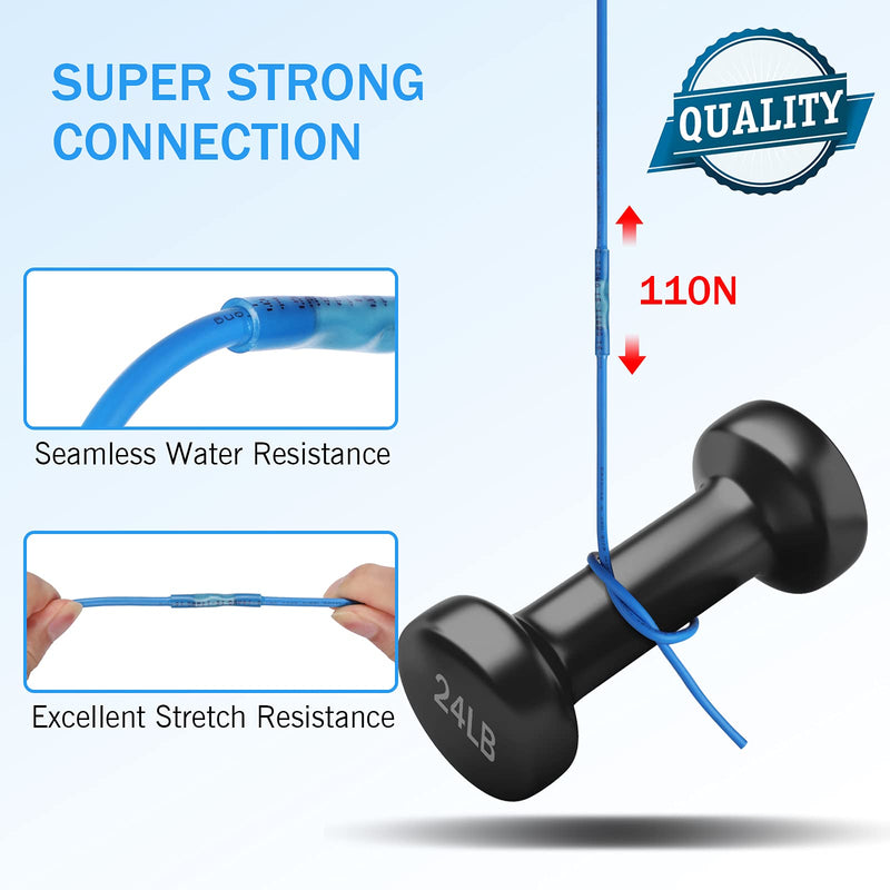 Kuject Crimp Connector Set of 100 Cable Connectors Butt Connector Waterproof Shrink Connector 10-26 AWG Butt Connector 1 Multicolored-100 pcs