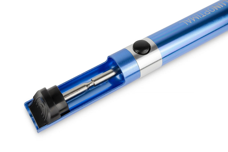 Professional Desoldering Pump All-Metal Housing in Blue with ESD Teflon Tip and High Suction Power All-metal design