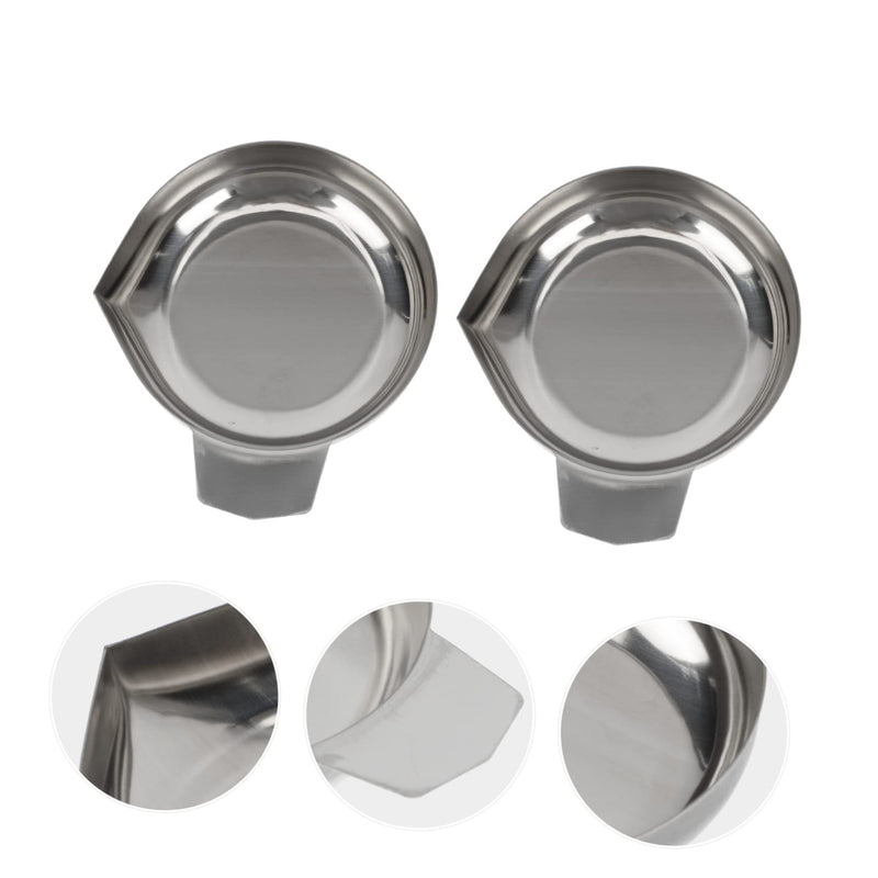 [Australia - AusPower] - Garneck 2 x Stainless Steel Weighing Bowls Mini Weighing Plates for Electronic Scales Durable and Practical for Kitchen and Food 