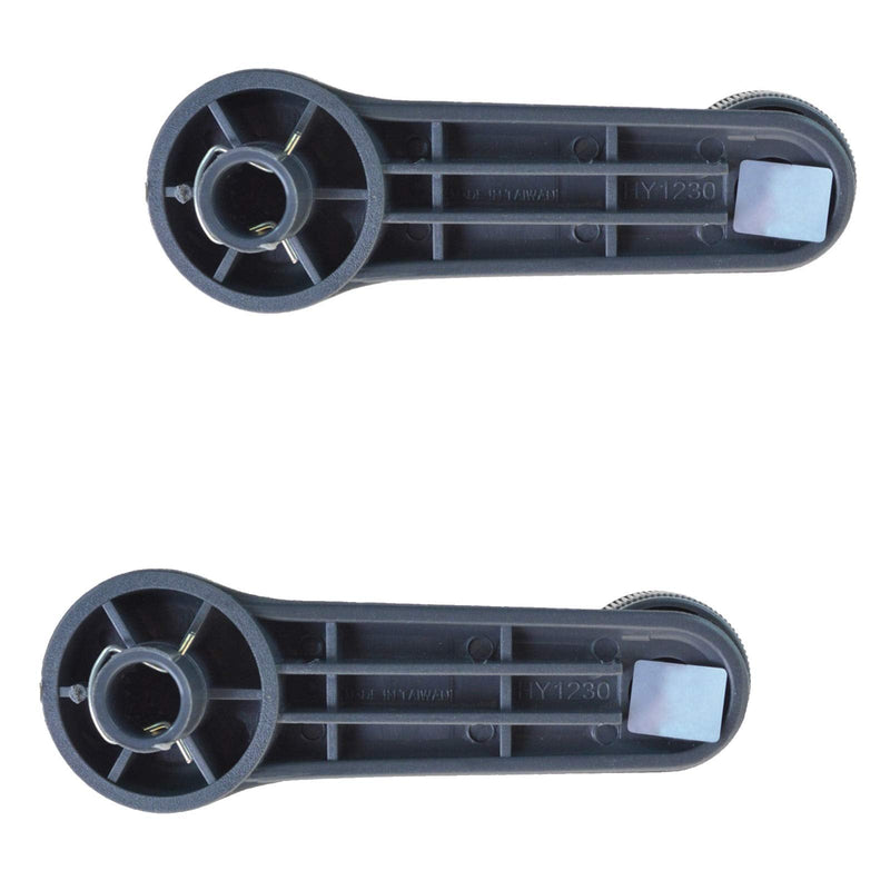 [Australia - AusPower] - TRQ Gray Window Crank Handle Left & Right Pair for 1995-2006 Hyundai Accent / 1996-2000 Hyundai Elantra / 1999-2001 Hyundai Sonata 