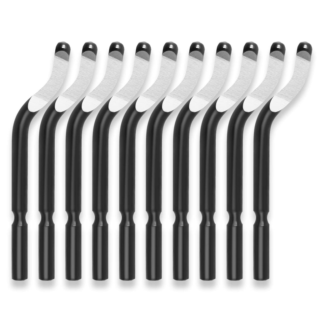 Deburring Blades 10PCS Rotary Deburr Blades Set without Handle, Burr Remover Hand Tool for Steel/Plastic/Aluminum/Copper and Wood 10PCS Deburr Blades