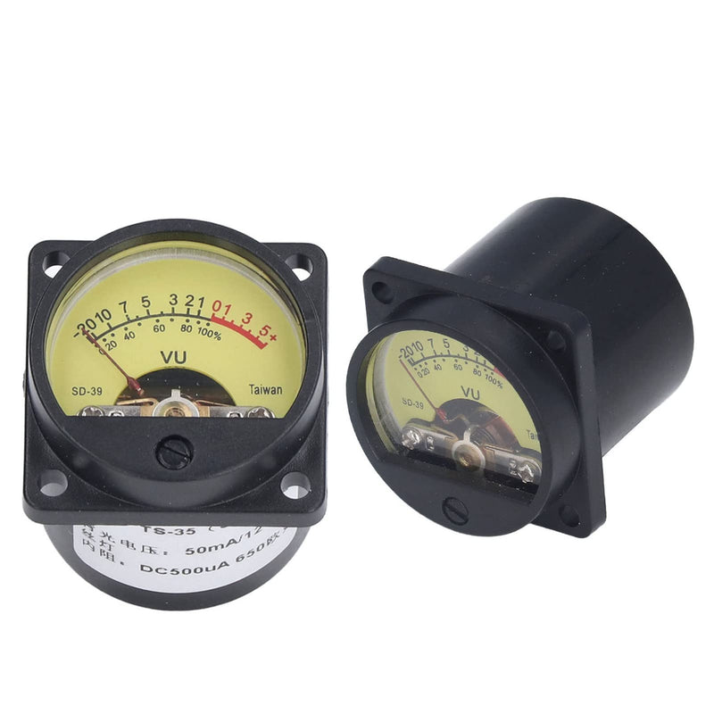 [Australia - AusPower] - VU Meter, VU Meter Vibration Static Proof Amplifier Volume Level Meter With Backlight VU Panel Meter Plastic Iron VU Meter, Sound and Noise Meters 