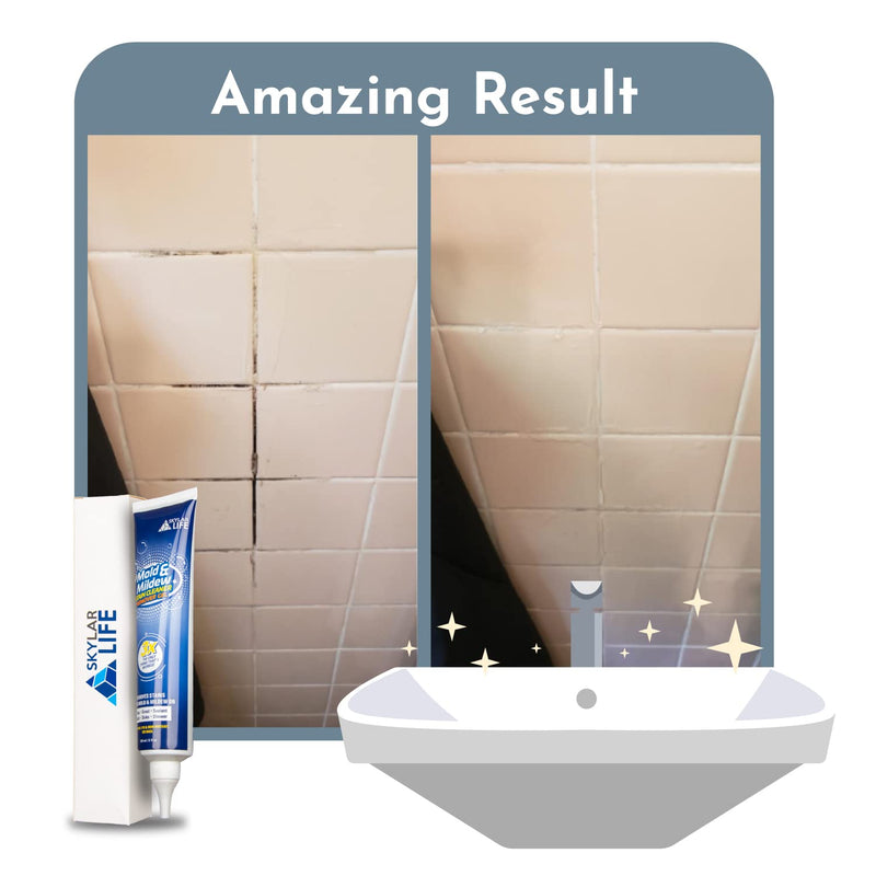 [Australia - AusPower] - Skylarlife Home Tiles and Sealant, Rubber Stain Whitnener Gel Apply on Silicone Caulk for Bathroom, Kitchen, Joint Sealant, Rubber 