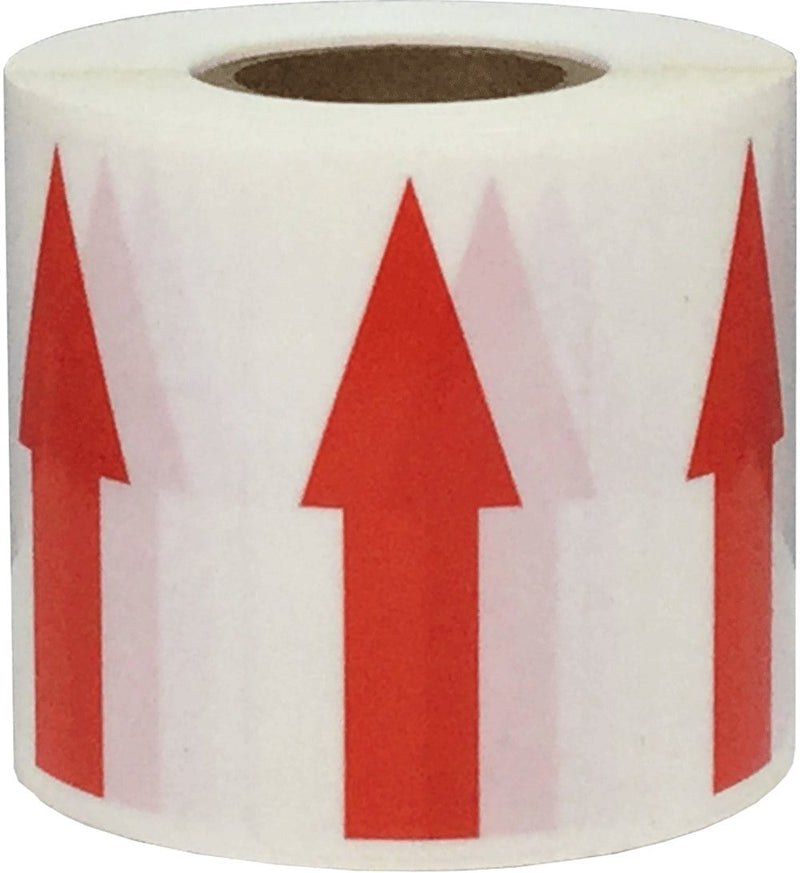 Removable Document Arrow Labels Red Transparent 1 x 2 Inch 500 Total Stickers