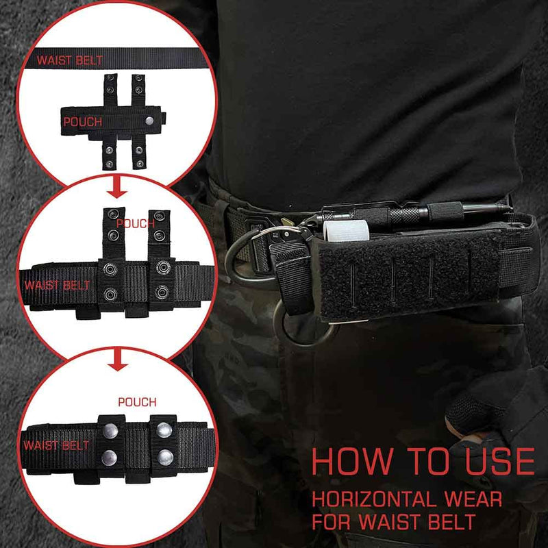 [Australia - AusPower] - 2 Piece Upgrade Laser Cut 1000D Molle Torniquet Pouch, Tactical Medical Tourniquet Pouch Holster Pouch Only-BLACK 