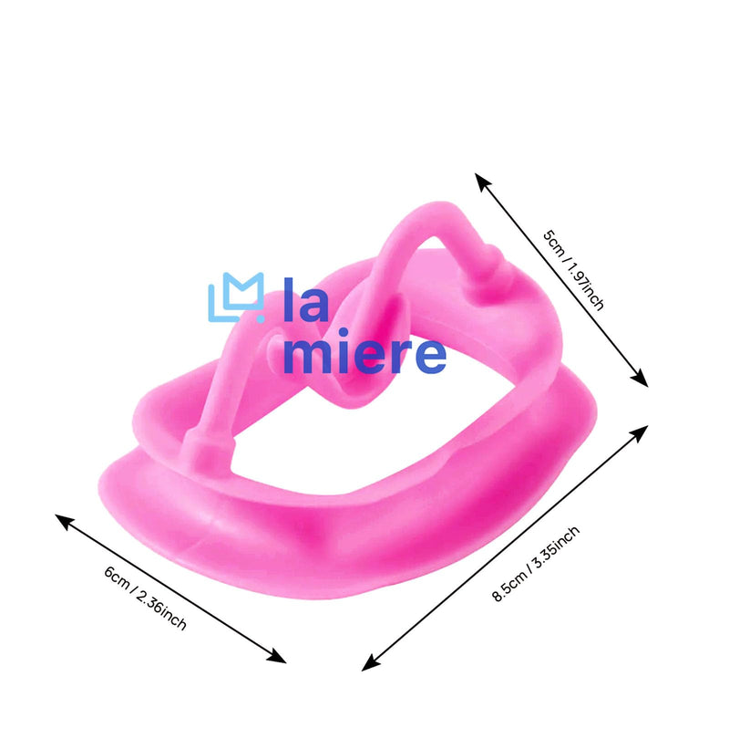 [Australia - AusPower] - 4Pcs Autoclavable Silicone Mouth Opener, Dental Cheek Retractor, Intraoral Lip Retractor (2Pink+2Black) 2Pink+2Black 