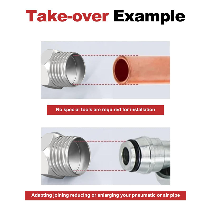 [Australia - AusPower] - 2Pcs M14 to M16 Carbon Stee Fittings Adapters for Mini Excavator Hydraulic Hose Pipe Thread Connector Compatible with AGT、FF Industries、VICSEC、Miva、Machpro、TPM 