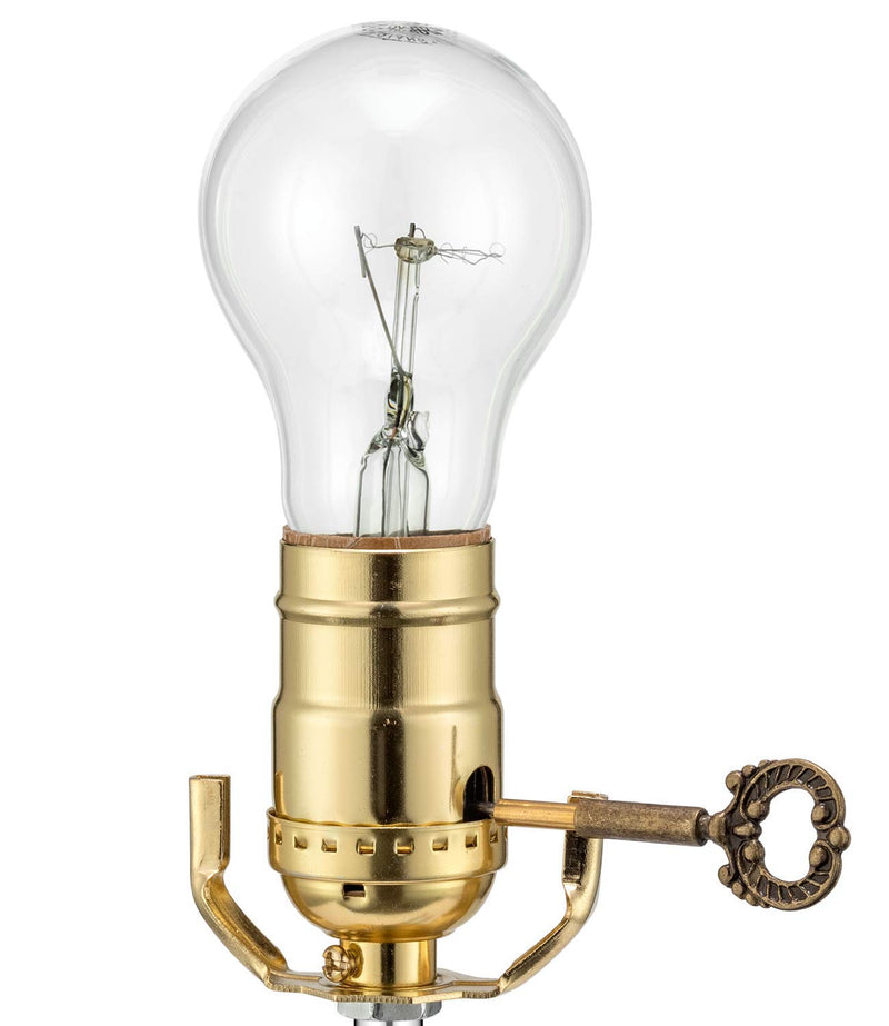 [Australia - AusPower] - Qc Lamp Turn Knob, 2 Packs On/Off Replacement Light Lamp Turn Switch Knobs with 1/2" Extensions, Socket Knob for Floor and Table Lamps (Antique Brass) Antique Brass 
